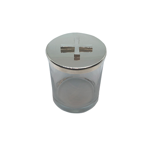 Candy box with a silver cross - Bonbonniere croix argent H.10cm